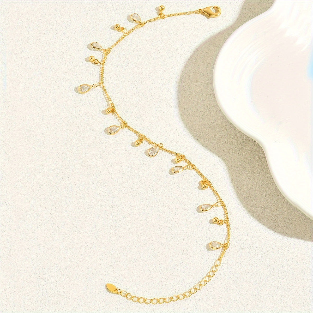 Crystal Dewdrop Anklet