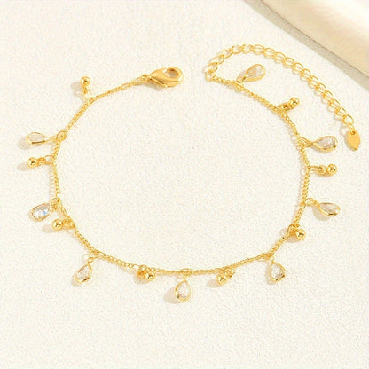 Crystal Dewdrop Anklet