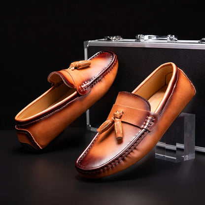 Noble Tassel Leather Loafers