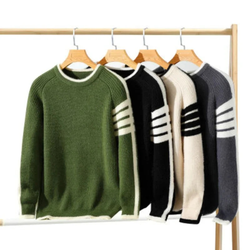 RetroStripe Casual Pullover