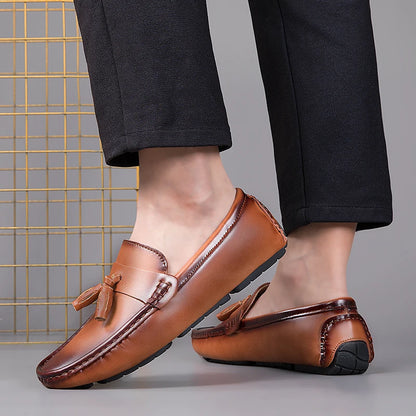 Noble Tassel Leather Loafers