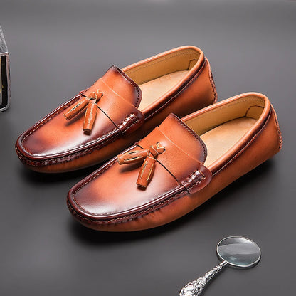 Noble Tassel Leather Loafers