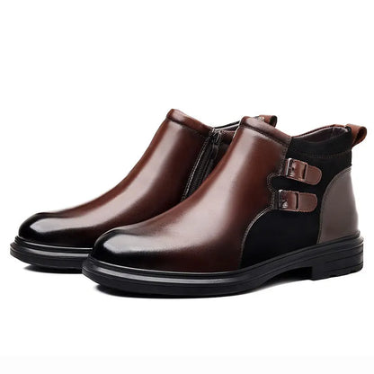 Harrington Leather Boots with Wool Lining