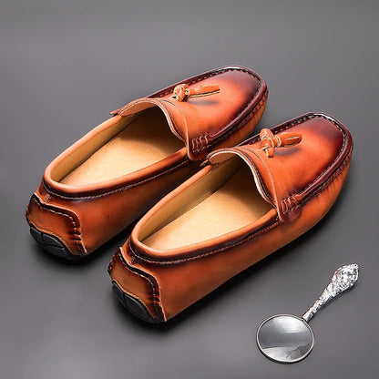 Noble Tassel Leather Loafers